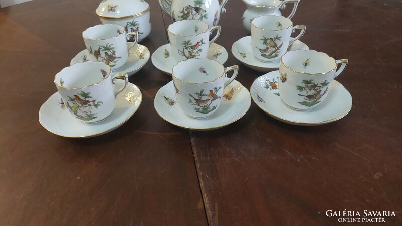 Herend 6 person rothschild pattern coffee set