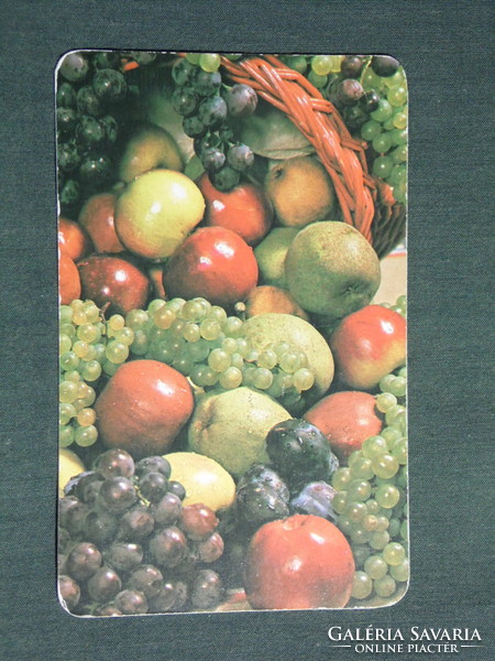 Card calendar, fruit juices, drinks, Ágker kft, 1979, (4)