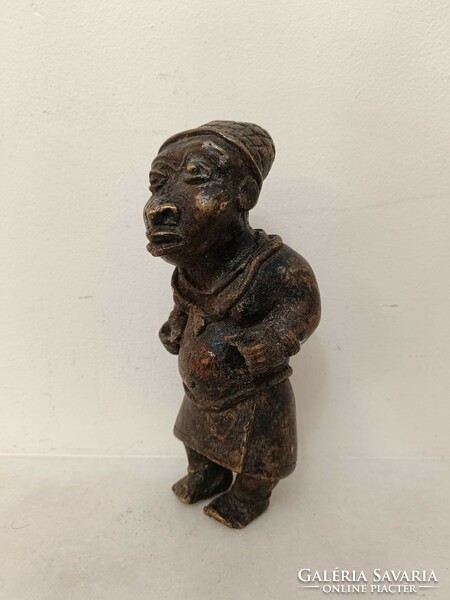 Antique African Statue Benin Bronze Ruler Benin 458 8194