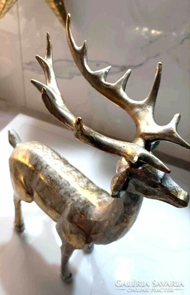 Christmas deer in antique gold color