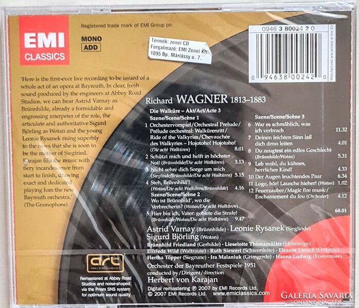 Wagner - die walküre - the walker 3. Act - opera - cd