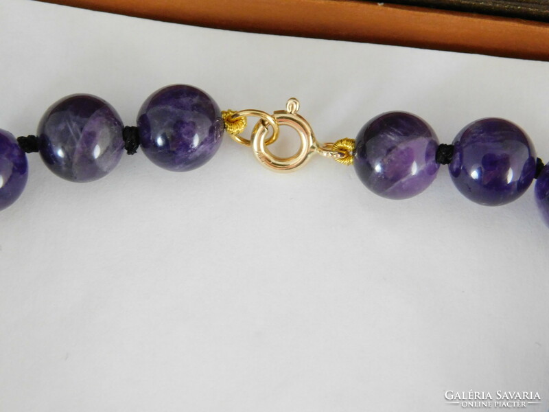 14K gold amethyst white coral bracelet