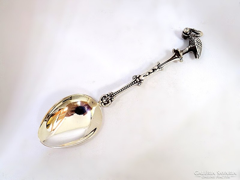 Silver stork teaspoon (zal-ag119202)