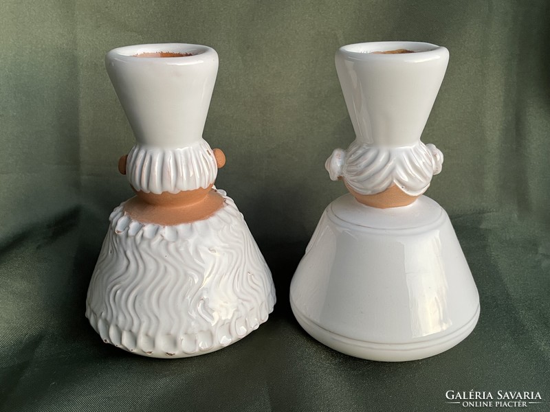Pair of ceramic candle holders
