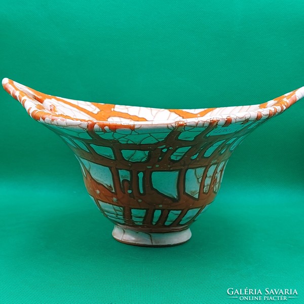 Gorka géza applied art ceramic decorative bowl