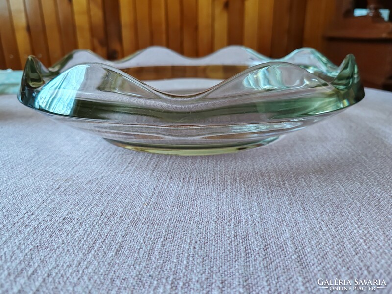 Huge 3-4 kg heavy glass bowl with a diameter of 32 cm