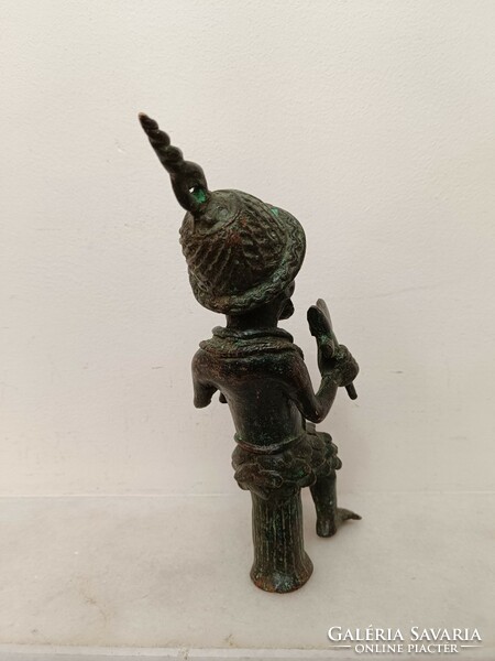 Antique African Statue Benin Bronze Warrior Benin 455 8191