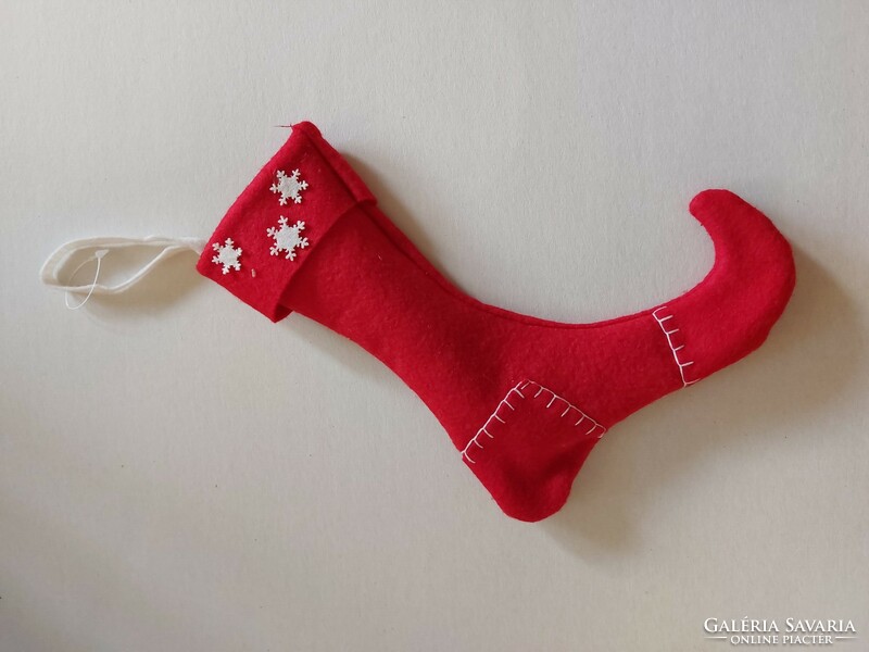 Fireplace socks red Christmas elf socks