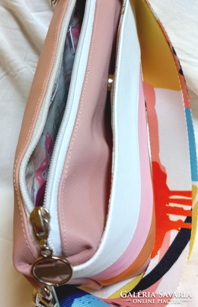 Pink women's side bag, crossbody bag