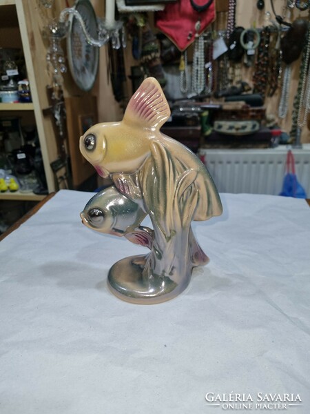 Old industrial ceramic fish figure
