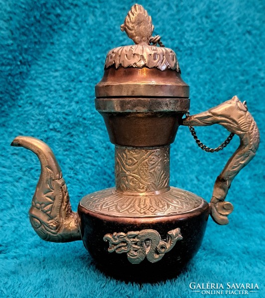 Tibetan copper teapot, oriental teapot (m4371)