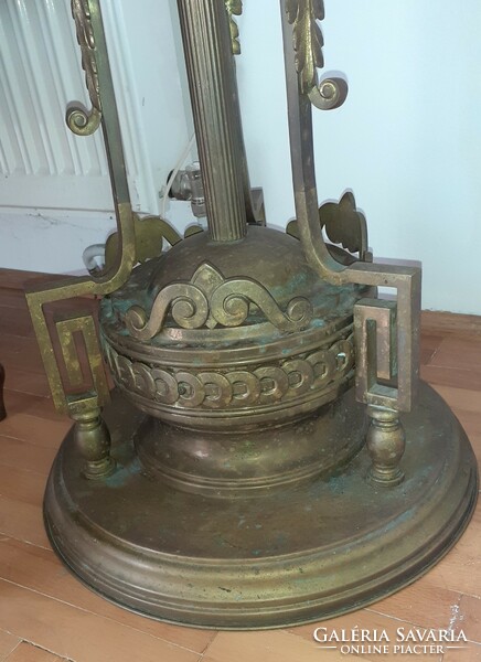 Unique antique bronze floor lamp