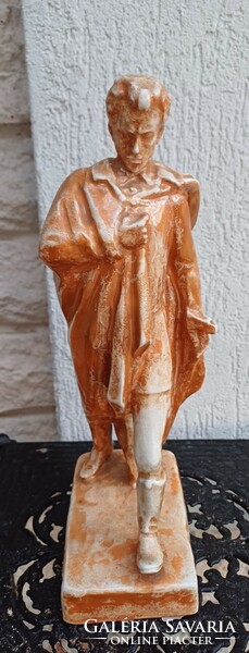 Antik Kisfaludi Strobl Zsigmond ,Petőfi szobor màzas keràmia ritkasàg