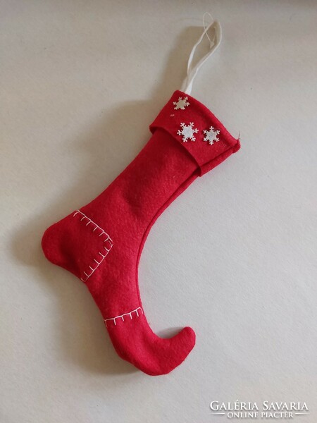 Kandalló zokni piros karácsonyi manó zokni