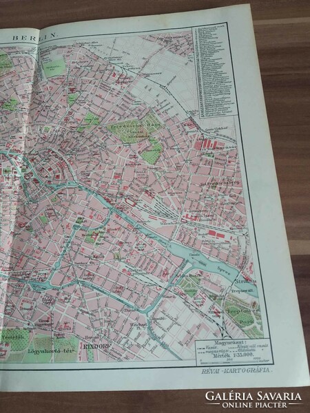 Berlin, city map, one page of Réva's great lexicon, 1911