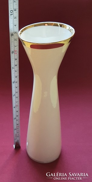 Royal KM Bavaria német porcelán kézzel készült váza arany mintával