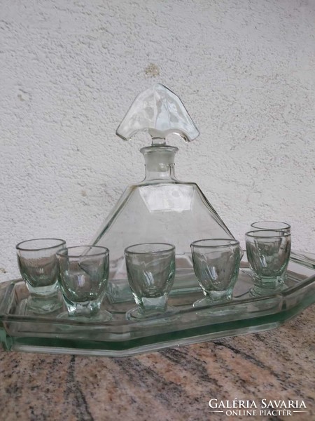 Art-deco drinking and schnapps set