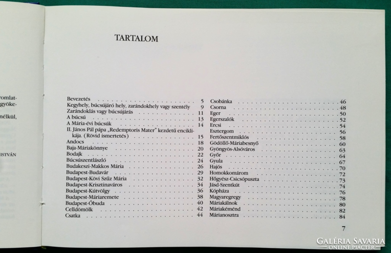 Szenthelyi Molnár István: Magyarország Szűz Mária kegyhelyei - BÚCSÚJÁRÓK KÖNYVE> Vallásos irodalom