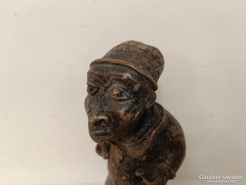 Antique African Statue Benin Bronze Ruler Benin 458 8194