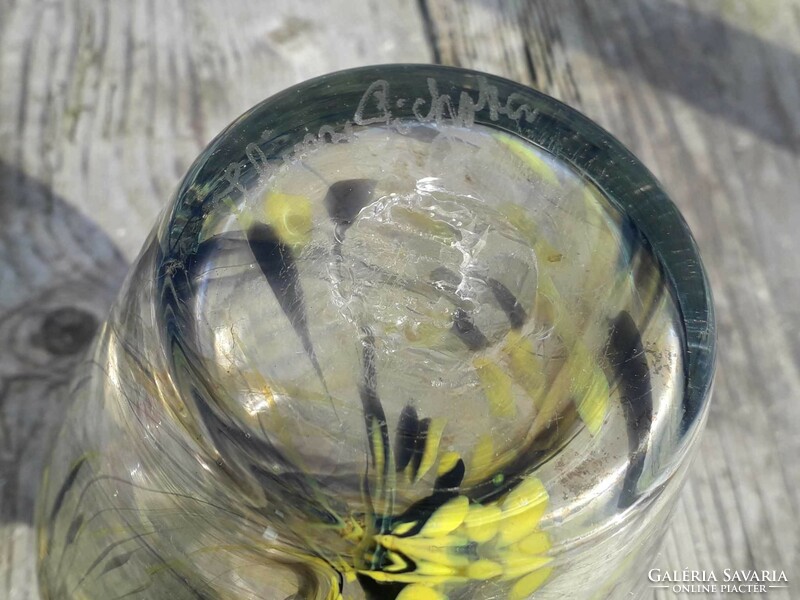 Piechotta/poschinger glass vase.