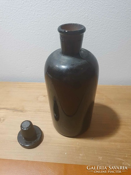 Old brown pharmacy medicine bottle
