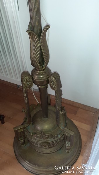 Unique antique bronze floor lamp