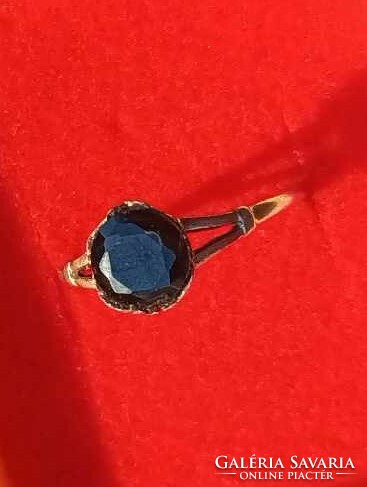 Régi nagy kék követes szoliter gyűrű