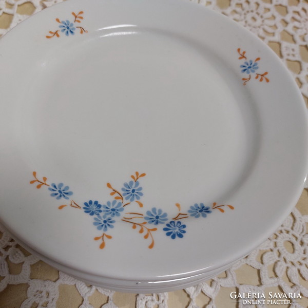 Alföldi porcelán, kék virágos, süteményes tányérok