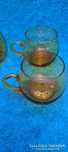 6 glass cups, tea cups (m4385)