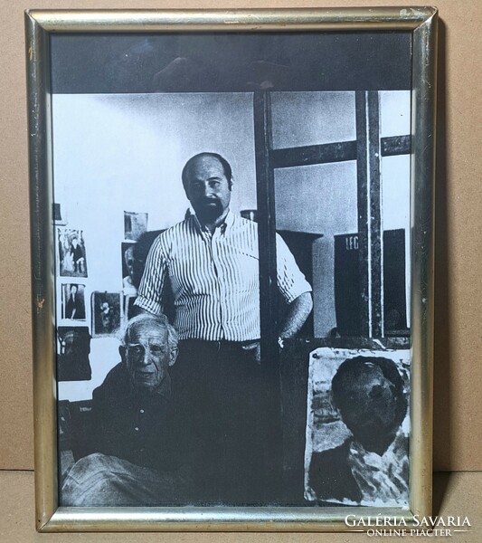 Béla Czóbel and Dénes Deák, 1973 - photo by Aurél Cserba
