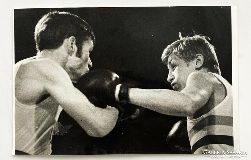 Photographs of Laci Papp and other boxers from the legacy of a boxing judge