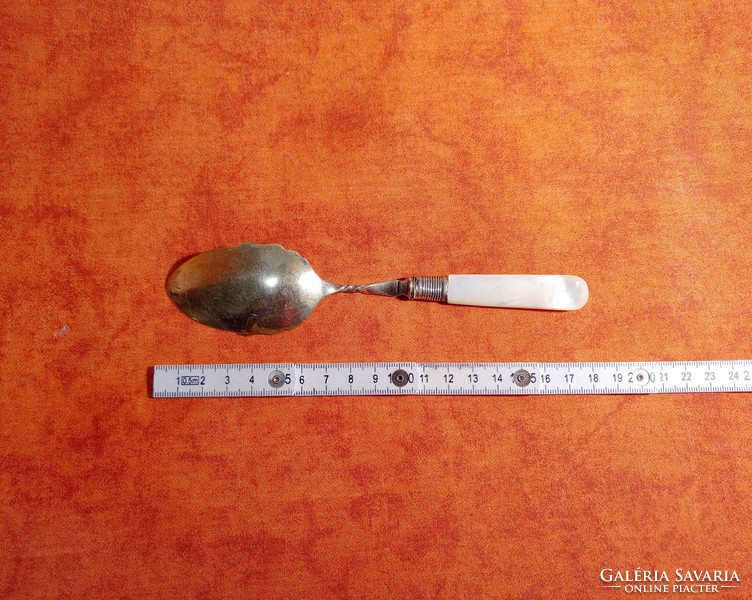 Antique English jam spoon, silver plated, larger