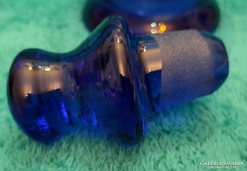 Kék likőrös üveg, palack (M4382)