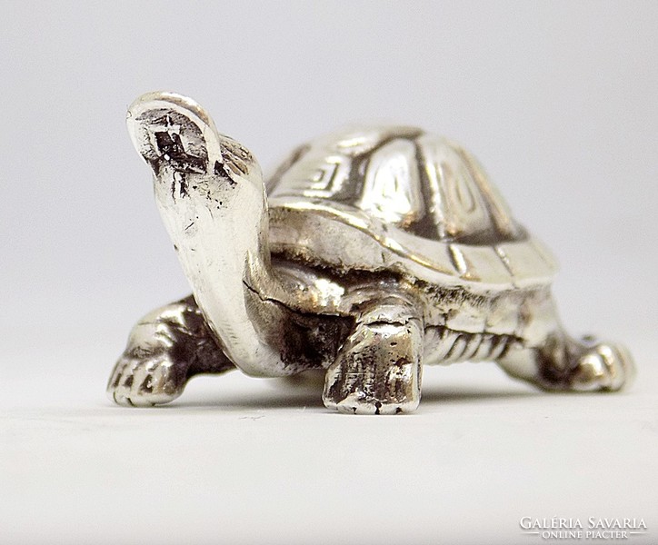 Ezüst teknősbéka miniatűr figura (ZAL-Ag119427)