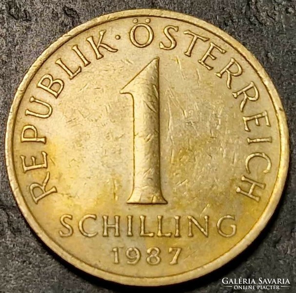 1 schilling, Ausztria, 1987.
