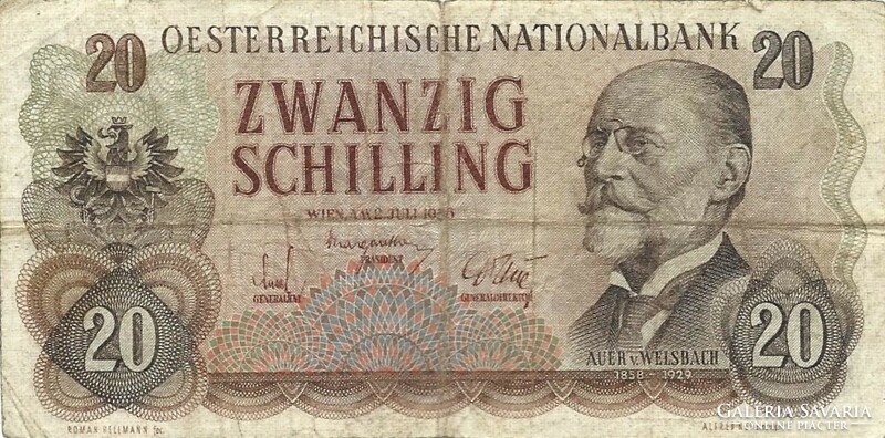 20 schilling 1956 Ausztria