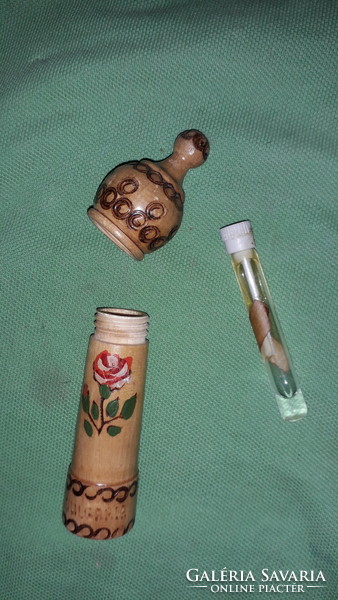 Old Bulgarian Bulgarian rose oil/perfume in a painted burnt decorative holder according to the pictures 4.