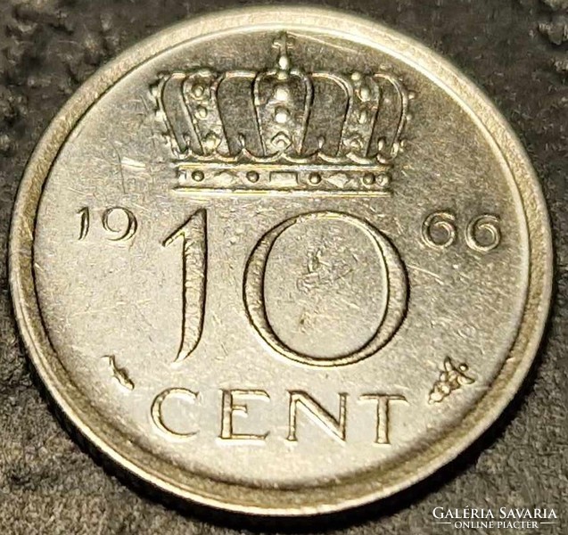 ﻿Julianna 10 cents, Netherlands, 1966.