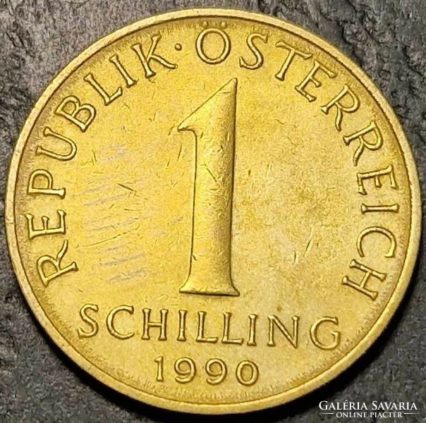 1 schilling, Ausztria, 1990.