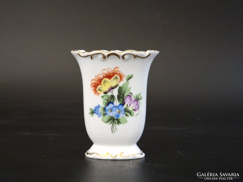 Herendi virágmintás barokk ibolya váza