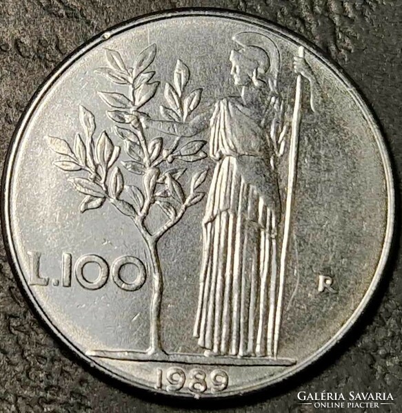 100 Lira, Olaszország, 1989.