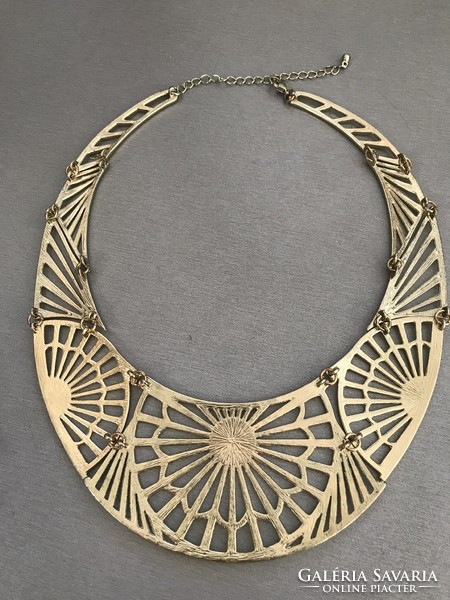 Gold-plated, Cleopatra-style necklace, 14 cm inner diameter