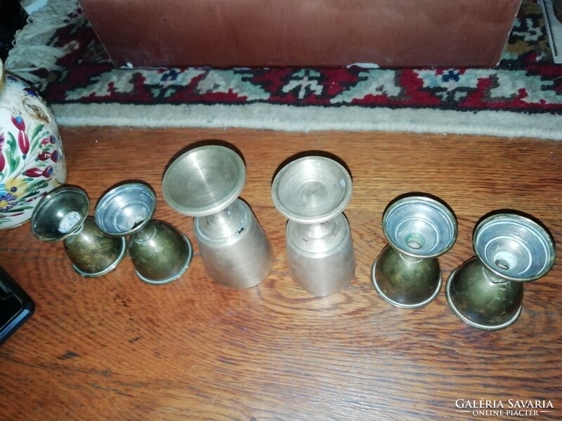 Antique copper glasses, 6 different pieces