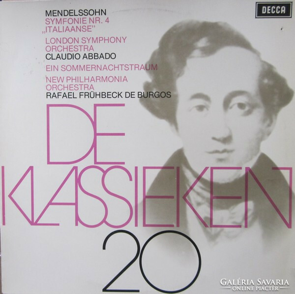 Mendelssohn - Abbado De Burgos - Symfonie Nr. 4 "Italiaanse" / Ein Sommernachtstraum (LP, Comp)