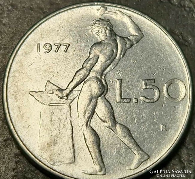50 Lira, Olaszország, 1977.