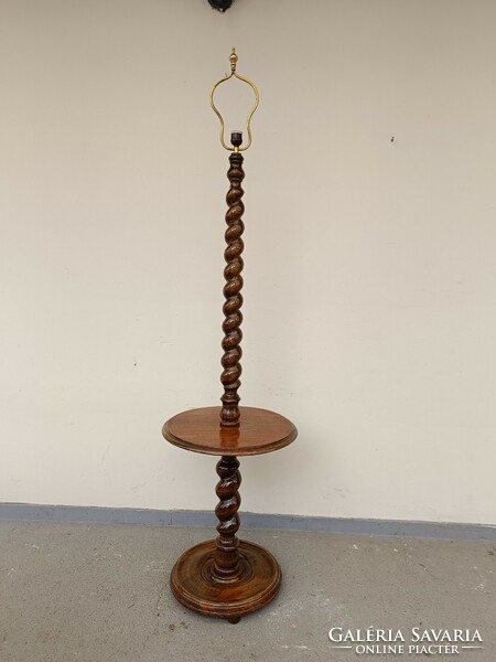 Antique tin German furniture twisted carved wood floor lamp floor lamp with lute without hood 901 8364
