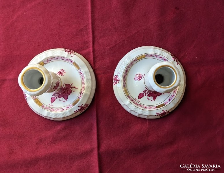 Pair of candle holders with Appony pattern from Herend