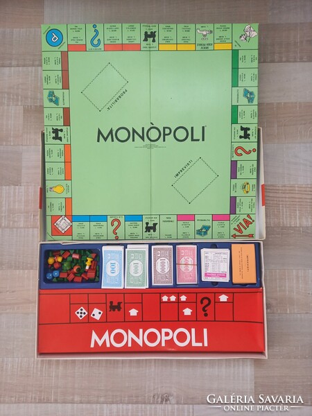 Retro, eredeti olasz Monopoli társasjáték_1983_Parkers Brothers