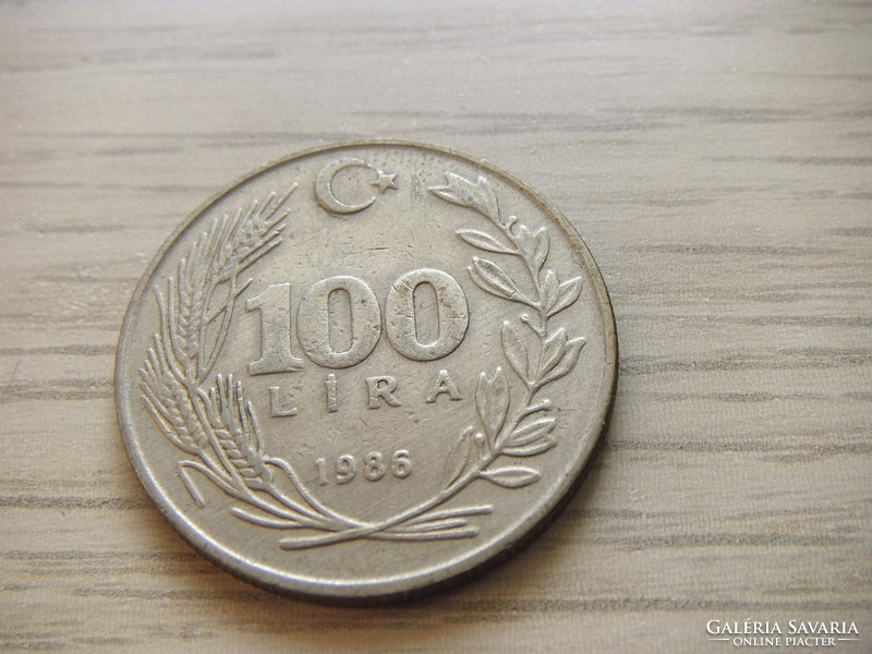 100  Líra 1986  Törökország ( Török Font )