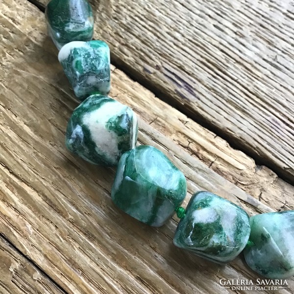 Large jade mineral necklace